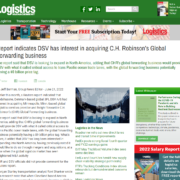 Screenshot of the Logistics Management Headline