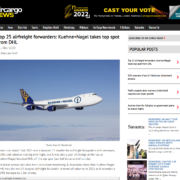 Screenshot of the AirCargo News Headline
