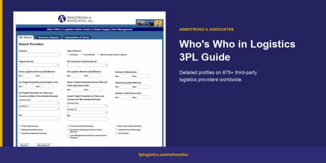 Who's Who in Logistics 3PL Guide — Armstrong & Associates
